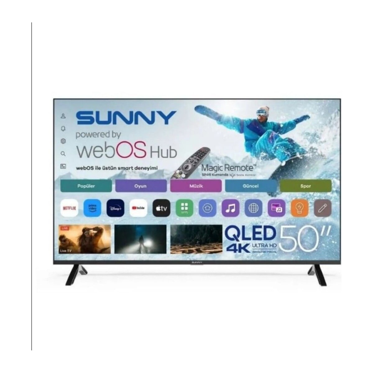 Sunny SN50QUPRL-W02M 50" WEBOS 4K SMART ULTRA HD LED TV